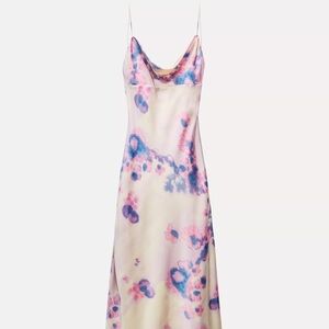 Zara Pink and Blue Maxi Dress